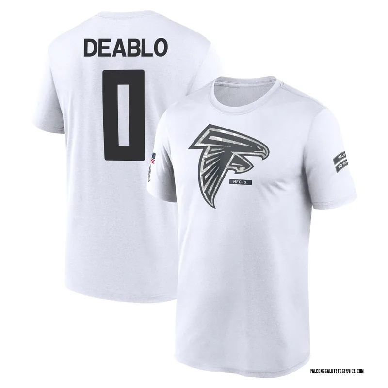 Youth Divine Deablo Atlanta Falcons Legend White 2024 Salute to Service Performance T-Shirt