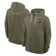Youth Divine Deablo Atlanta Falcons Olive 2025 Salute to Service Hoodie