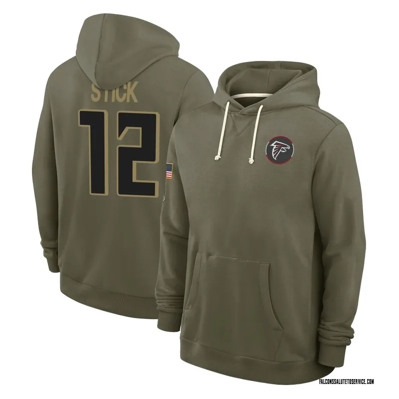 Youth Easton Stick Atlanta Falcons Olive 2025 Salute to Service Hoodie