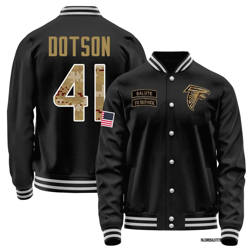Youth Elijah Dotson Atlanta Falcons Black Salute to Service Sideline Performance Jacket
