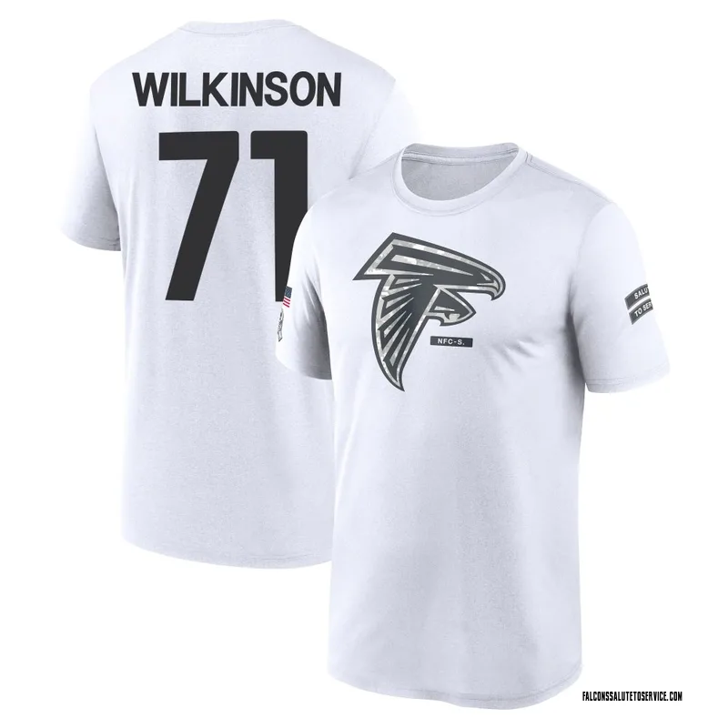 Youth Elijah Wilkinson Atlanta Falcons Legend White 2024 Salute to Service Performance T-Shirt