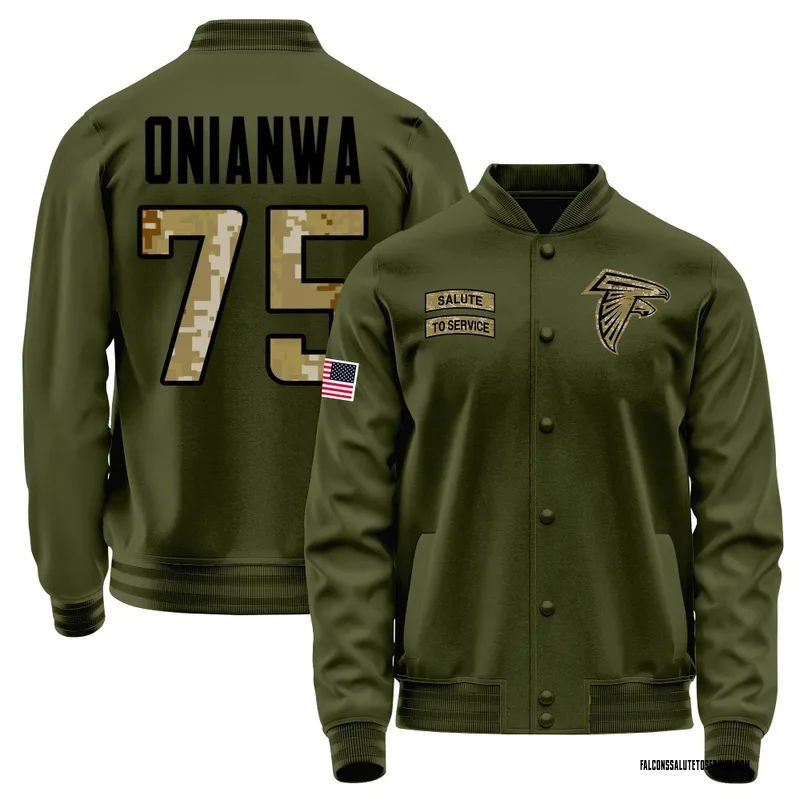 Youth Ethan Onianwa Atlanta Falcons Olive Salute to Service Sideline Performance Jacket