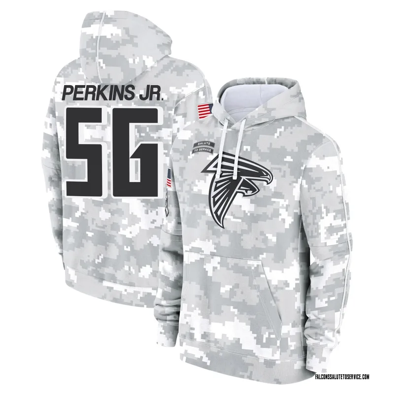Youth Harold Perkins Jr. Atlanta Falcons Camo Arctic 2024 Salute to Service Club Fleece Pullover Hoodie