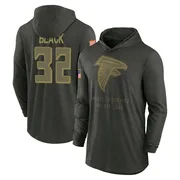 Youth Henry Black Atlanta Falcons Green Forest/ 2025 Salute to Service Sideline Lightweight Hooded Pullover Long Sleeve T-Shirt