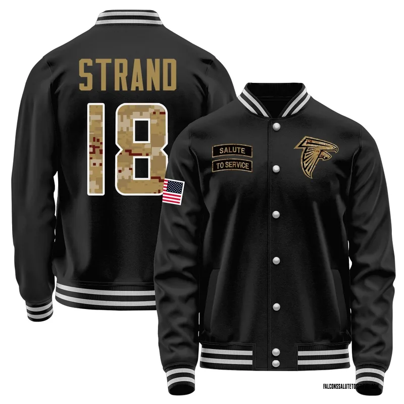 Youth Jack Strand Atlanta Falcons Black Salute to Service Sideline Performance Jacket