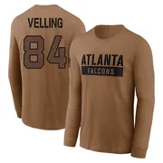 Youth Jack Velling Atlanta Falcons Brown 2023 Salute To Service Long Sleeve T-Shirt