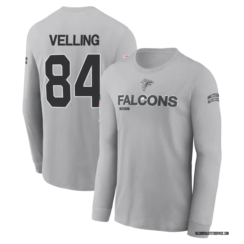 Youth Jack Velling Atlanta Falcons Gray 2024 Salute to Service Long Sleeve T-Shirt