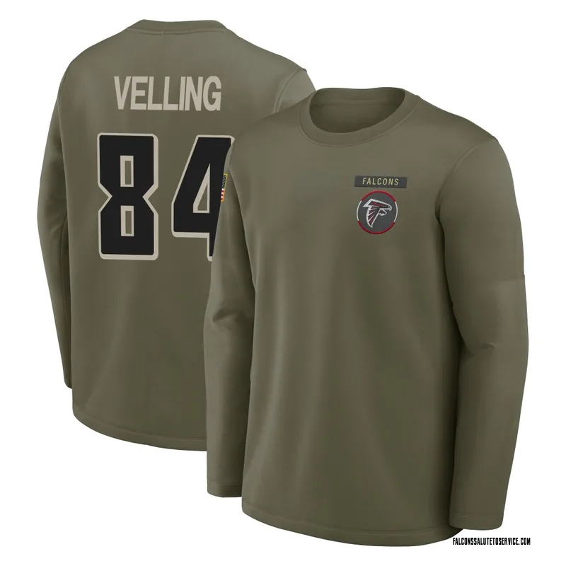 Youth Jack Velling Atlanta Falcons Olive 2025 Salute to Service Sideline Coaches Long Sleeve T-Shirt