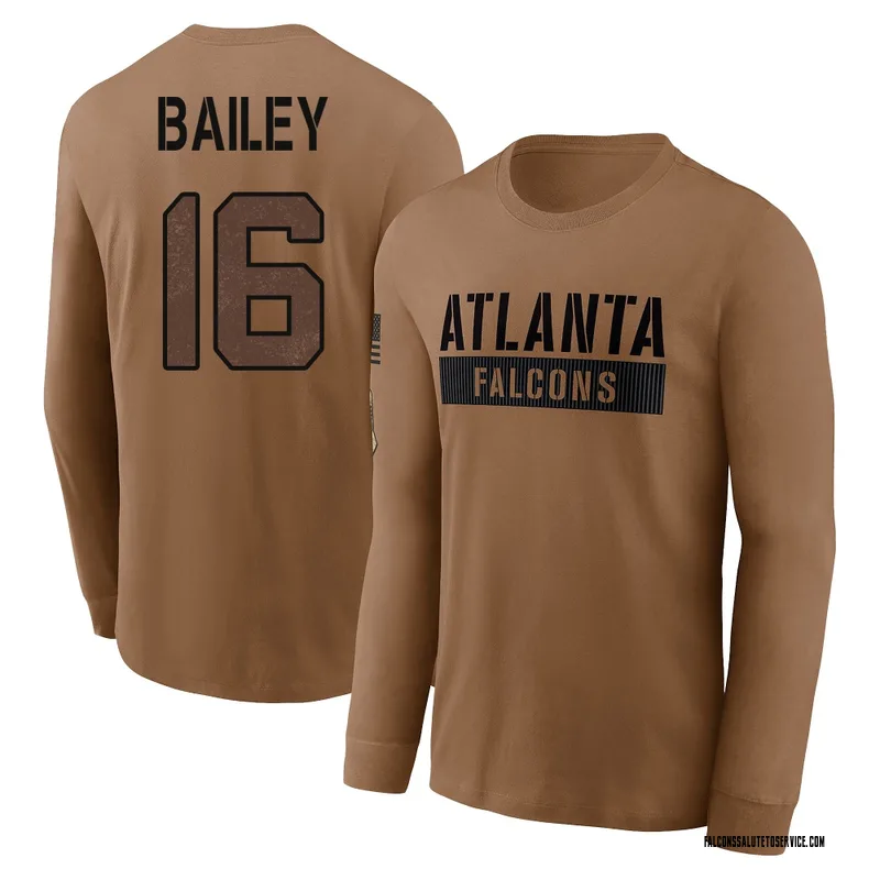 Youth Jake Bailey Atlanta Falcons Brown 2023 Salute To Service Long Sleeve T-Shirt