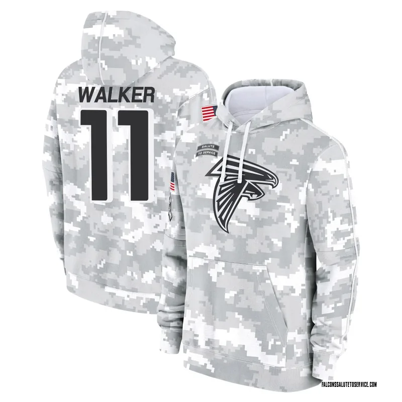 Youth Jalon Walker Atlanta Falcons Camo Arctic 2024 Salute to Service Club Fleece Pullover Hoodie