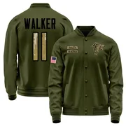 Youth Jalon Walker Atlanta Falcons Olive Salute to Service Sideline Performance Jacket