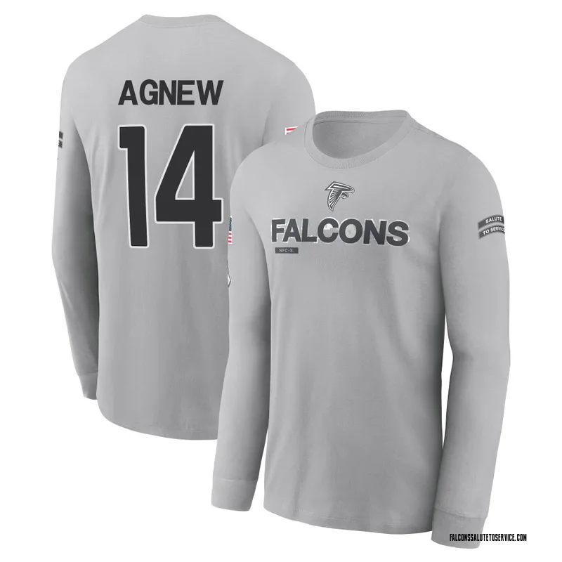 Youth Jamal Agnew Atlanta Falcons Gray 2024 Salute to Service Long Sleeve T-Shirt
