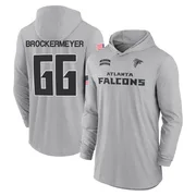Youth James Brockermeyer Atlanta Falcons Gray 2024 Salute to Service Lightweight Performance Long Sleeve Hooded T-Shirt