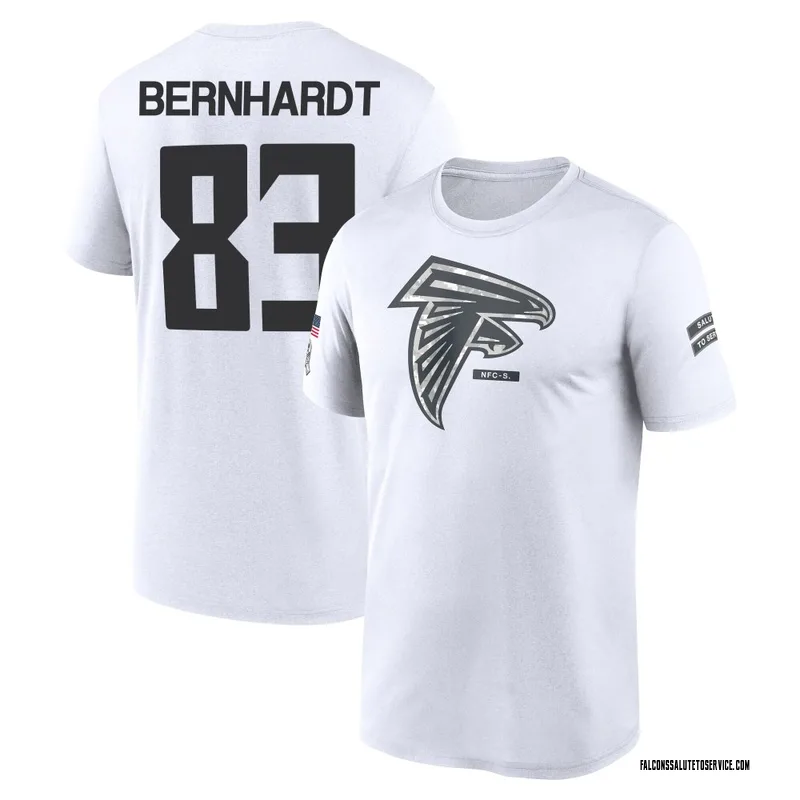Youth Jared Bernhardt Atlanta Falcons Legend White 2024 Salute to Service Performance T-Shirt
