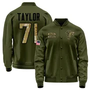Youth Jawaan Taylor Atlanta Falcons Olive Salute to Service Sideline Performance Jacket