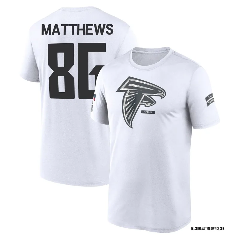 Youth Jesse Matthews Atlanta Falcons Legend White 2024 Salute to Service Performance T-Shirt