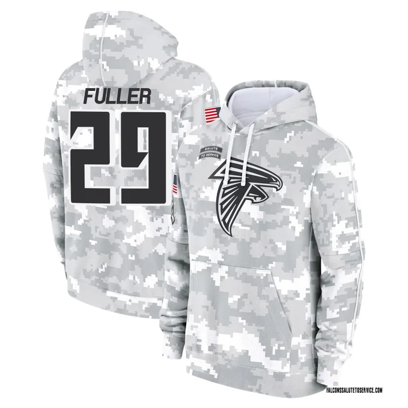 Youth Jordan Fuller Atlanta Falcons Camo Arctic 2024 Salute to Service Club Fleece Pullover Hoodie