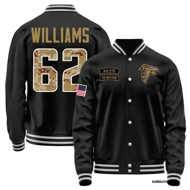 Youth Jordan Williams Atlanta Falcons Black Salute to Service Sideline Performance Jacket