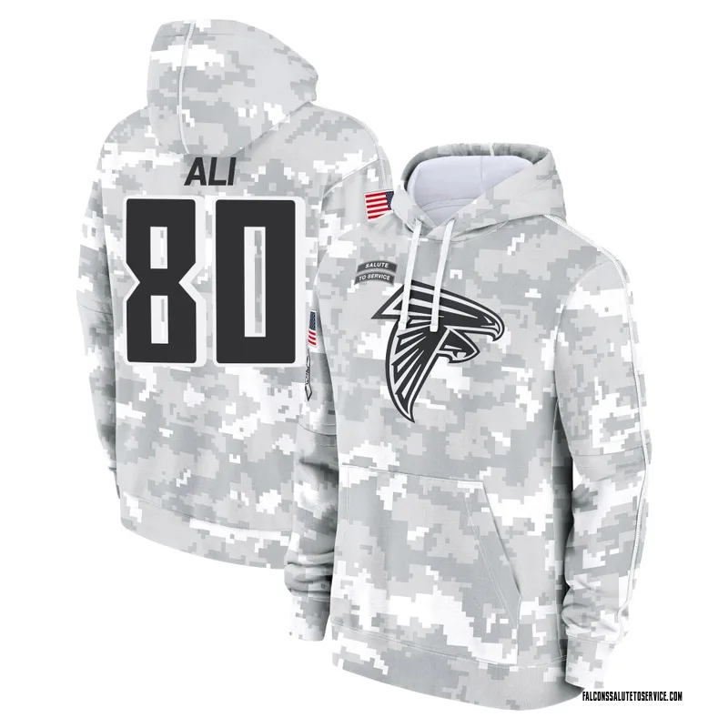 Youth Josh Ali Atlanta Falcons Camo Arctic 2024 Salute to Service Club Fleece Pullover Hoodie