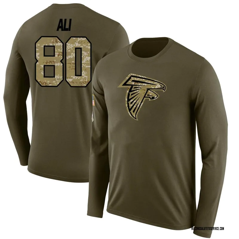 Youth Josh Ali Atlanta Falcons Legend Olive Salute to Service Sideline Long Sleeve T-Shirt