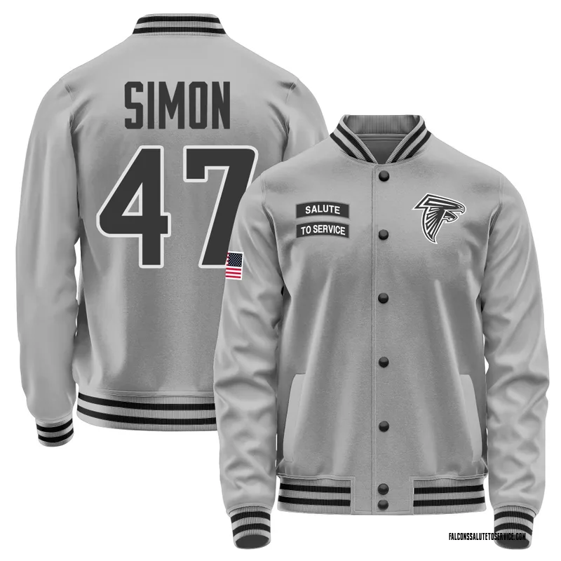 Youth Joshua Simon Atlanta Falcons Gray Salute to Service Performance Jacket
