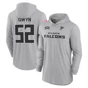 Youth Jovaughn Gwyn Atlanta Falcons Gray 2024 Salute to Service Lightweight Performance Long Sleeve Hooded T-Shirt