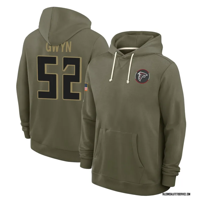 Youth Jovaughn Gwyn Atlanta Falcons Olive 2025 Salute to Service Hoodie