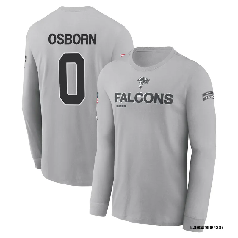 Youth K.J. Osborn Atlanta Falcons Gray 2024 Salute to Service Long Sleeve T-Shirt