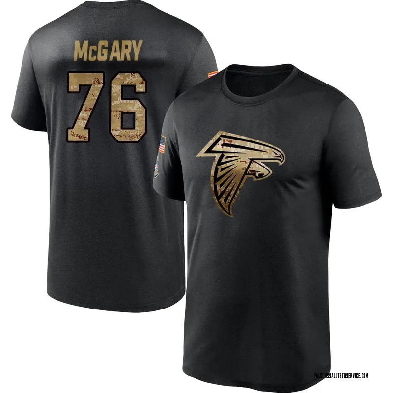 Youth Kaleb McGary Atlanta Falcons Black 2020 Salute To Service Performance T-Shirt