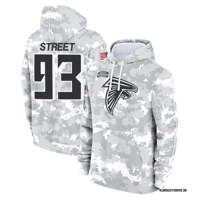 Youth Kentavius Street Atlanta Falcons Camo Arctic 2024 Salute to Service Club Fleece Pullover Hoodie