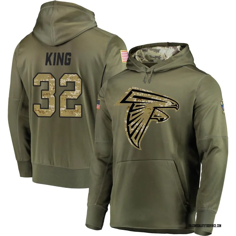 Youth Kevin King Atlanta Falcons Olive Salute to Service Pullover Hoodie