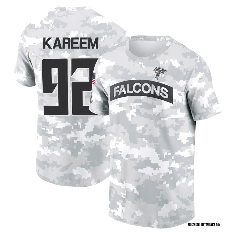 Youth Khalid Kareem Atlanta Falcons Camo Arctic 2024 Salute to Service Performance T-Shirt