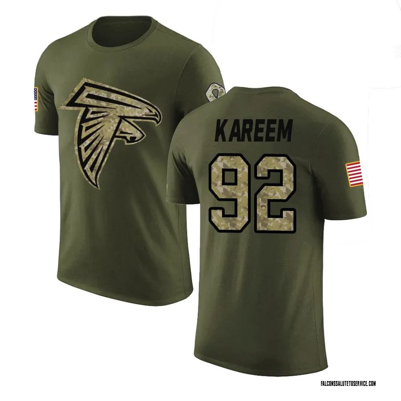 Youth Khalid Kareem Atlanta Falcons Legend Olive Salute to Service T-Shirt