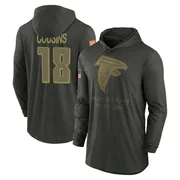 Youth Kirk Cousins Atlanta Falcons Green Forest/ 2025 Salute to Service Sideline Lightweight Hooded Pullover Long Sleeve T-Shirt