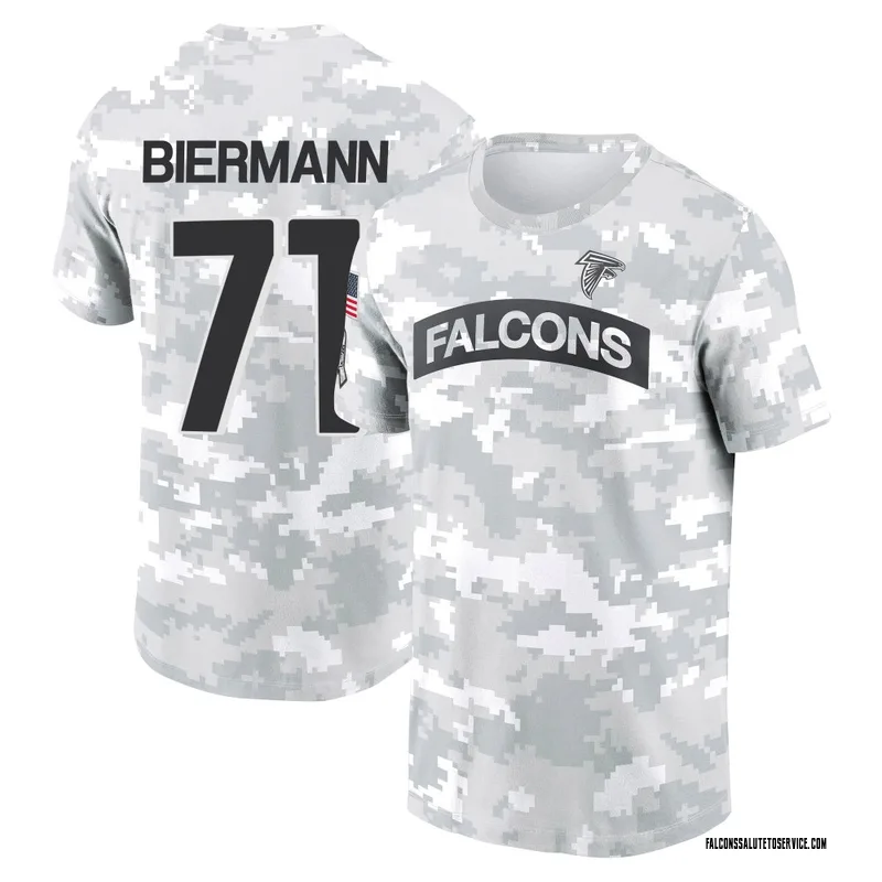 Youth Kroy Biermann Atlanta Falcons Camo Arctic 2024 Salute to Service Performance T-Shirt