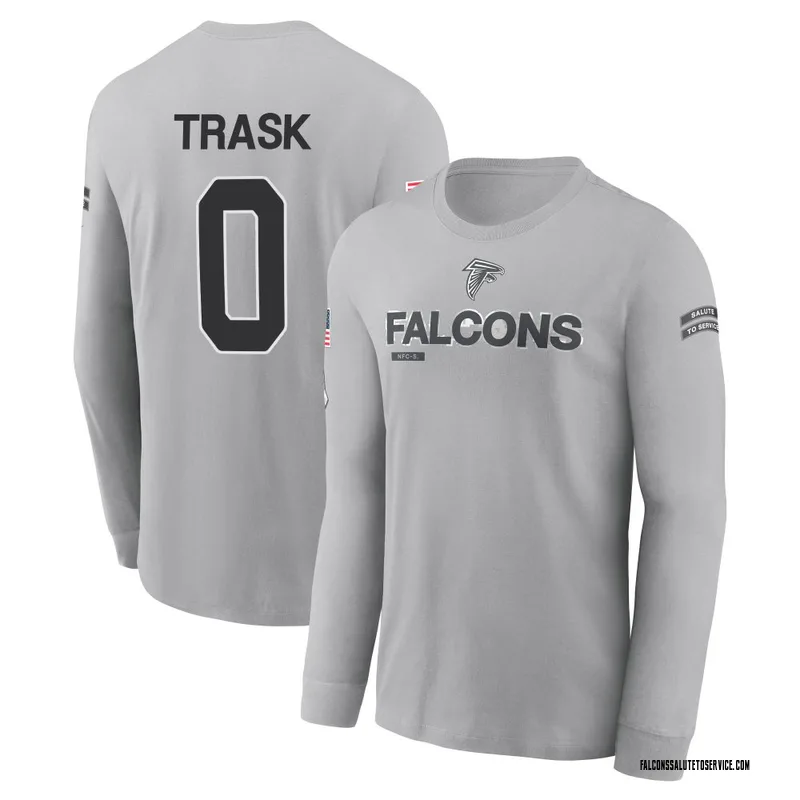 Youth Kyle Trask Atlanta Falcons Gray 2024 Salute to Service Long Sleeve T-Shirt