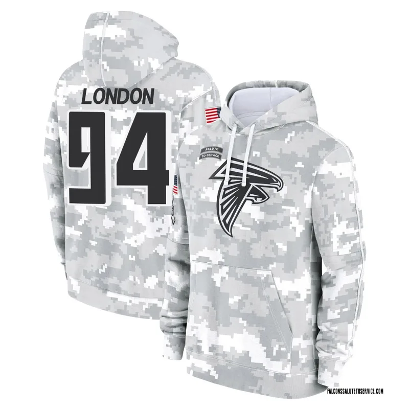 Youth LaCale London Atlanta Falcons Camo Arctic 2024 Salute to Service Club Fleece Pullover Hoodie
