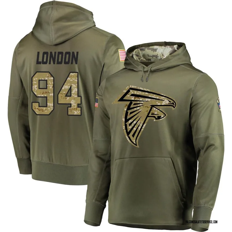 Youth LaCale London Atlanta Falcons Olive Salute to Service Pullover Hoodie