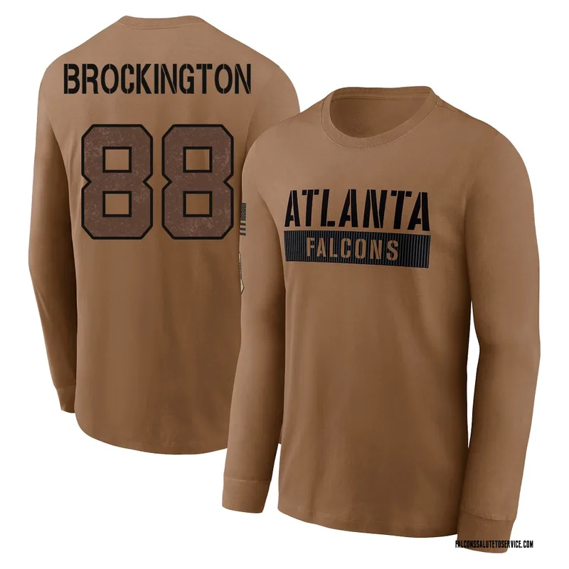 Youth Le'Meke Brockington Atlanta Falcons Brown 2023 Salute To Service Long Sleeve T-Shirt