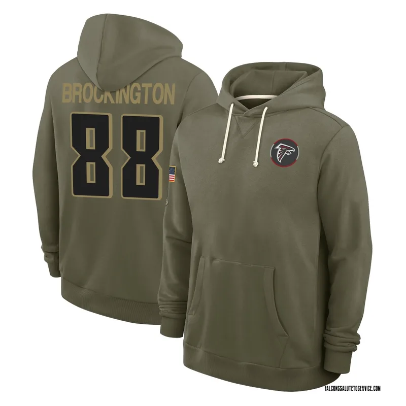 Youth Le'Meke Brockington Atlanta Falcons Olive 2025 Salute to Service Hoodie