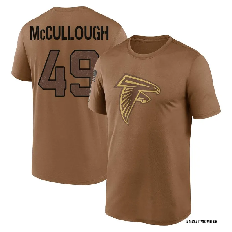 Youth Liam McCullough Atlanta Falcons Legend Brown 2023 Salute To Service Performance T-Shirt