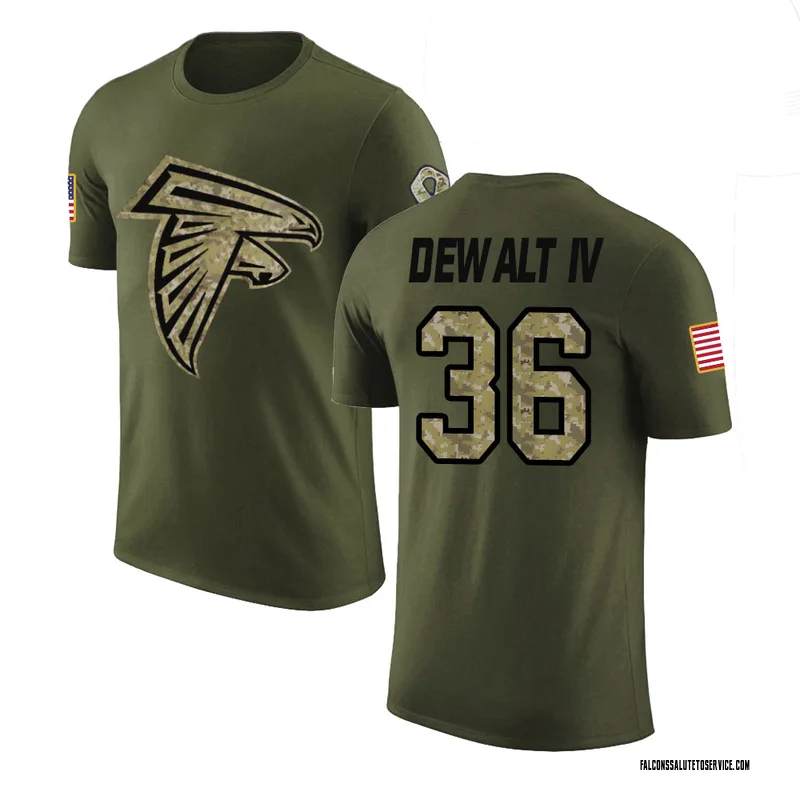 Youth Malcolm DeWalt IV Atlanta Falcons Legend Olive Salute to Service T-Shirt