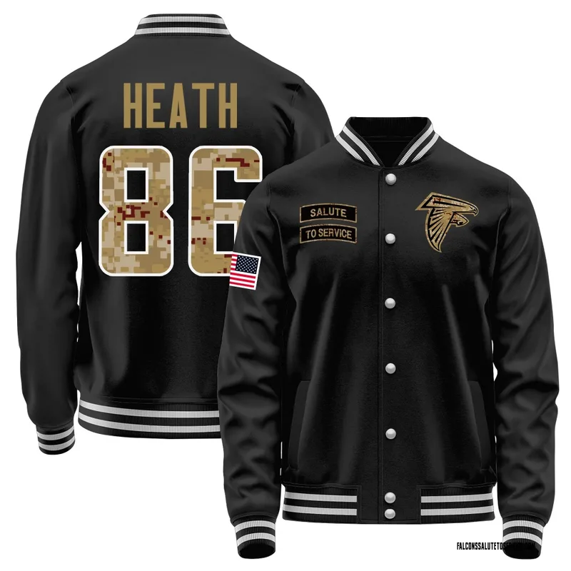 Youth Malik Heath Atlanta Falcons Black Salute to Service Sideline Performance Jacket