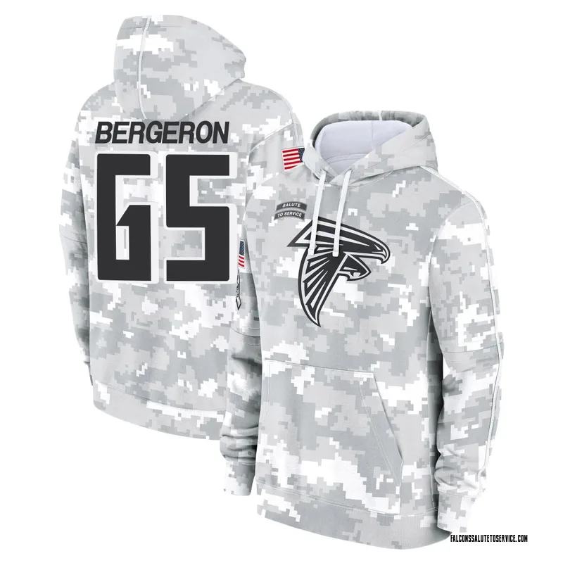 Youth Matthew Bergeron Atlanta Falcons Camo Arctic 2024 Salute to Service Club Fleece Pullover Hoodie