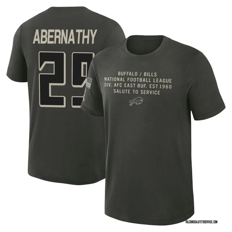 Youth Micah Abernathy Atlanta Falcons Green Dark/ 2025 Salute to Service Sideline Slub T-Shirt