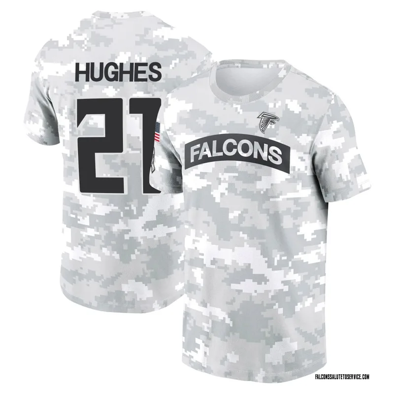 Youth Mike Hughes Atlanta Falcons Camo Arctic 2024 Salute to Service Performance T-Shirt
