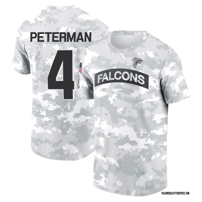 Youth Nathan Peterman Atlanta Falcons Camo Arctic 2024 Salute to Service Performance T-Shirt