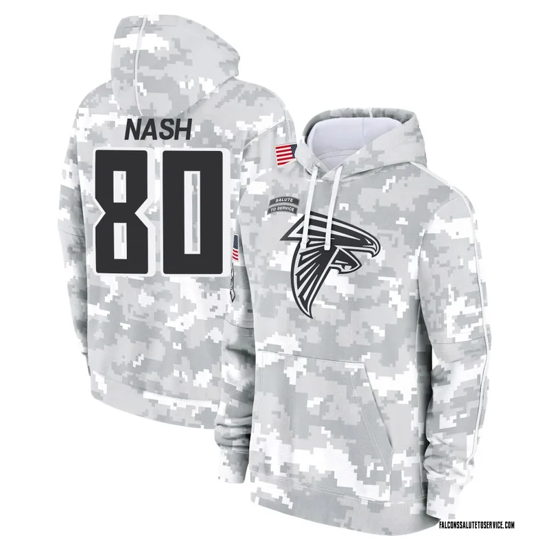 Youth Nick Nash Atlanta Falcons Camo Arctic 2024 Salute to Service Club Fleece Pullover Hoodie