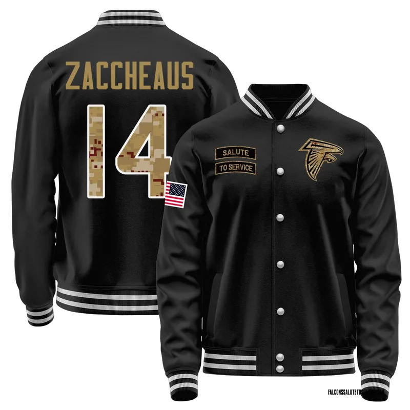 Youth Olamide Zaccheaus Atlanta Falcons Black Salute to Service Sideline Performance Jacket