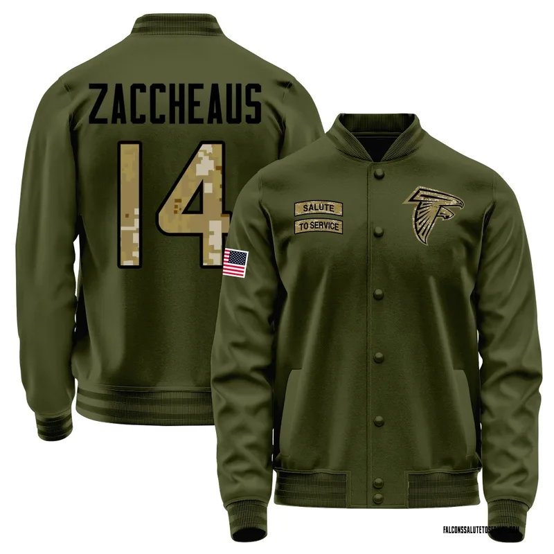 Youth Olamide Zaccheaus Atlanta Falcons Olive Salute to Service Sideline Performance Jacket